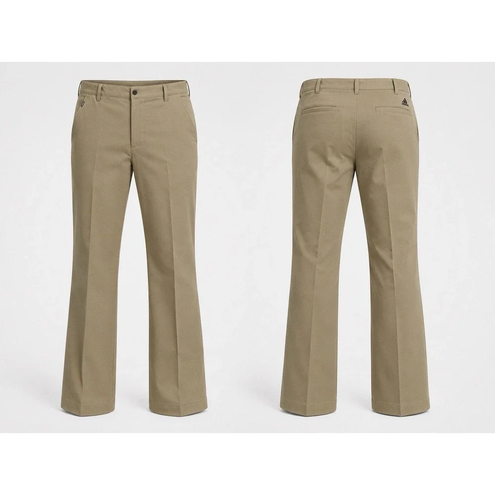 Adidas Pants Men 34x32  TAN Straight Golf Flat Front  Climacool PERFORMANCE
